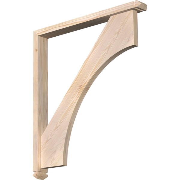 Ekena Millwork Westlake Arts and Crafts Smooth Bracket w/ Offset Brace, Douglas Fir, 3 1/2"W x 32"D x 36"H BKT0402X32X36WTL03SDF - main